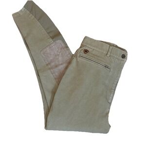Ariat Sport Equestrian Khaki Skinny Horse Riding Pants Women's 30L Knee Patch